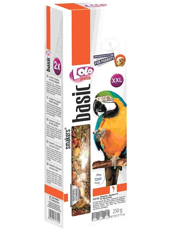 LoLo Pets BASIC - PISTAGERÖKARE FÖR STORA PAPEGÖTOR 250 g