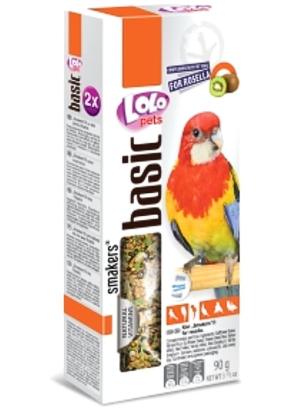 LoLo Pets Basic - Smakers TILLÄGGNAD TILL ROSELLA KIWI 90g (2x45g)