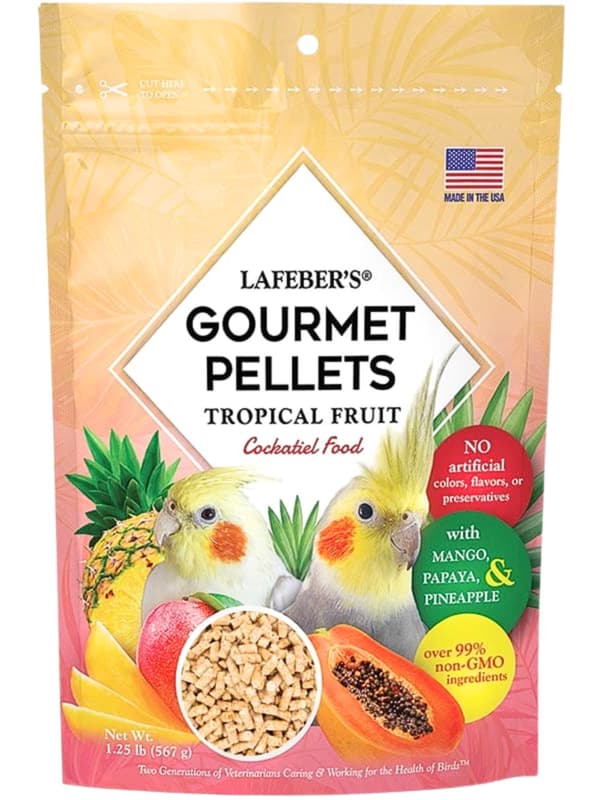 Lafeber Gourmet Pellets - Tropisk frukt - Nymfparakit - Balanserat foder: fruktgranulat för nymfparakiter 567 g