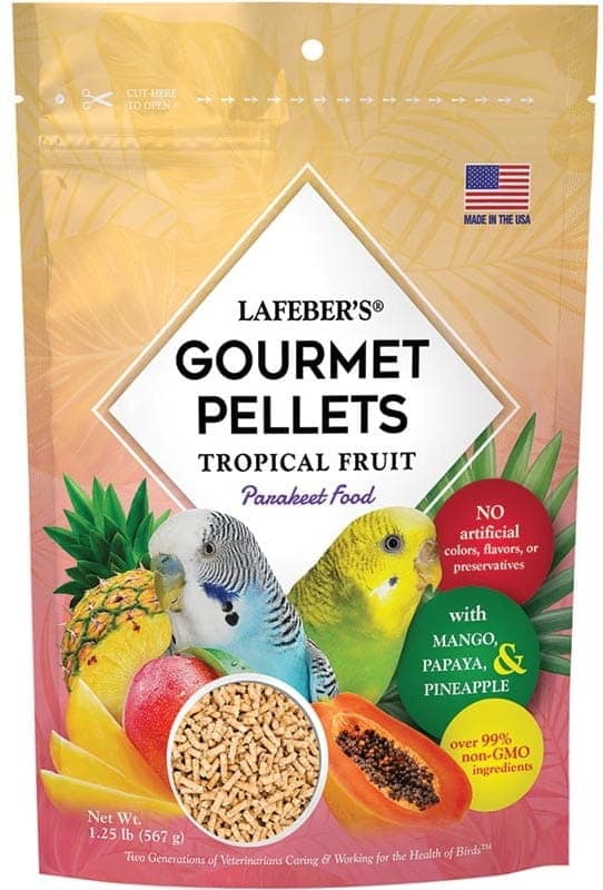 Lafeber Gourmet Pellets - Tropisk Frukt - Undulater - Balanserat foder: granulat med frukt för undulater 567g