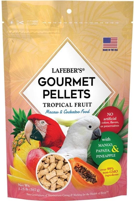 Lafeber Gourmet Pellets - Trooppiset hedelmät - Arat ja Kakadut - Tasapainoinen ruoka: hedelmärakeet AR:lle JA KAKADUlle 567g