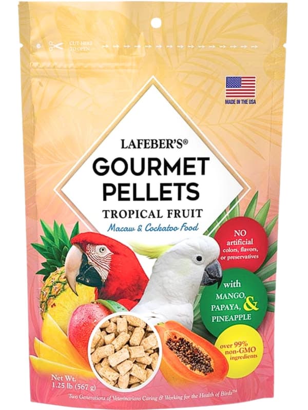Lafeber Gourmet Pellets - Trooppiset hedelmät - Arat ja Kakadut - Tasapainoinen ruoka: hedelmärakeet AR:lle JA KAKADUlle 567g