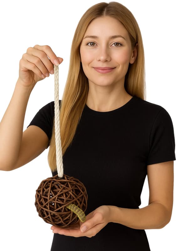 JR FARM Hirssillä täytetty pajupallo - herkullinen välipala kaikille papukaijoille 25 g