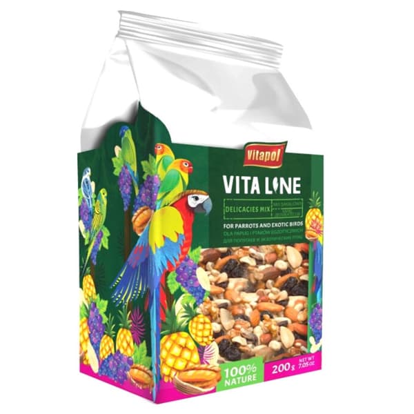 Vitapol VITALINE - Kuivattujen hedelmien sekoitus kaikille papukaijoille 200 g