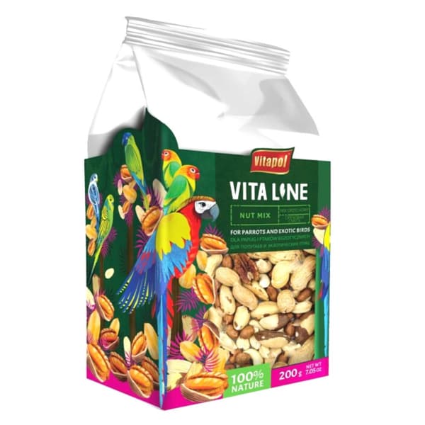 Vitapol VITALINE - Nötblandning för alla papegojor 200g