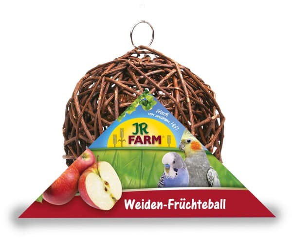 JR FARM Hedelmällä täytetty pajupallo - herkullinen välipala kaikille papukaijoille 135 g