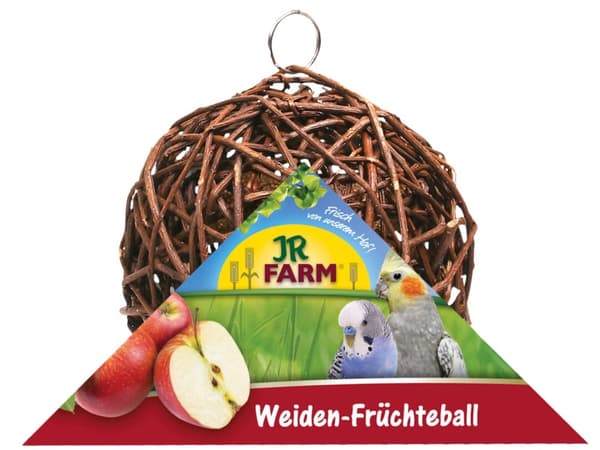 JR FARM Hedelmällä täytetty pajupallo - herkullinen välipala kaikille papukaijoille 135 g