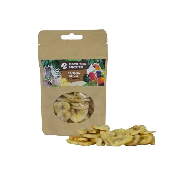 Zoo Nature - Torkade bananbitar för papegojor 35g