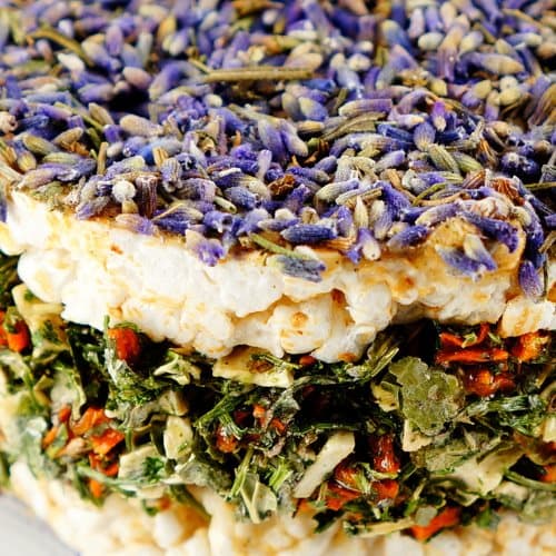 Rismacka med lavendel och grönsaker - för alla papegojor