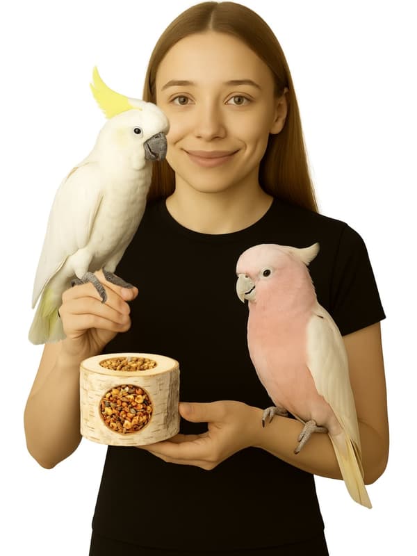 En stock med spannmål och grönsaker - för alla papegojor