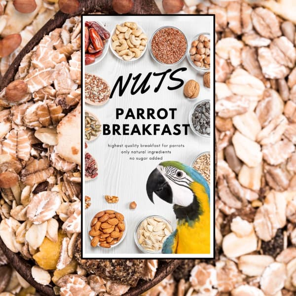 HOT NUTS Papukaija-aamiainen | Papukaija-aamiainen tai -päivällinen | Lämmintä ruokaa papukaijoille 100 g