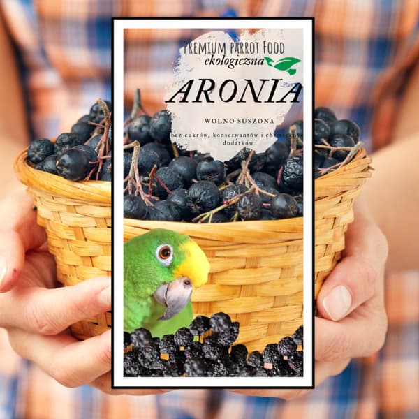 Ekologisk, krispig aronia | Snack för alla papegojor 100g