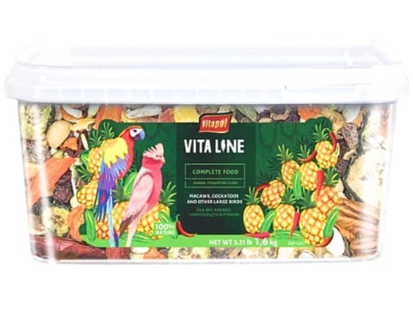 Vitapol Vitaline - foder för aror, kakaduor och andra stora papegojor 1,6 kg