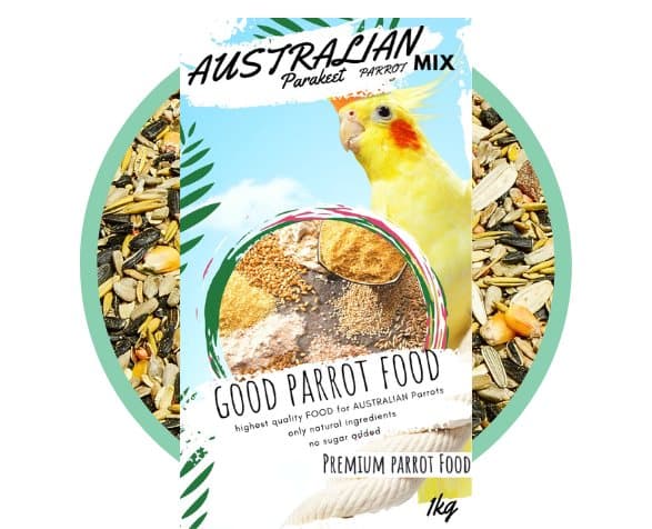 Premium papegojfoder - Australisk parakitblandning - foder för nymfparakiter och andra medelstora australiska papegojor 1 kg
