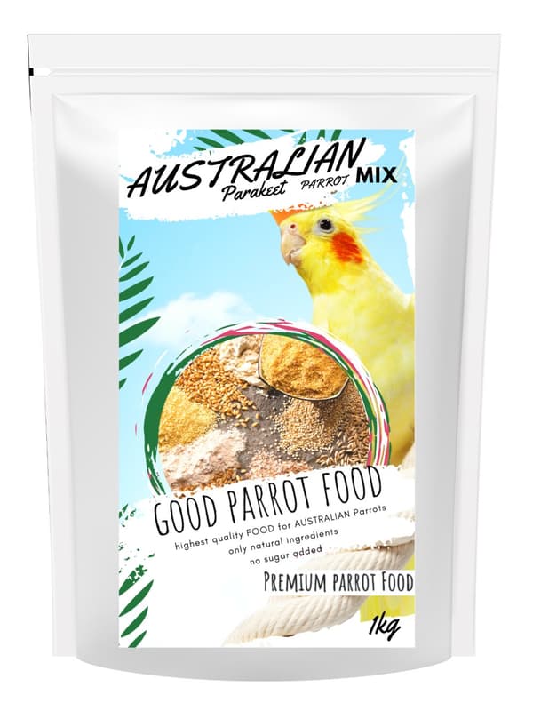 Premium papegojfoder - Australisk parakitblandning - foder för nymfparakiter och andra medelstora australiska papegojor 1 kg