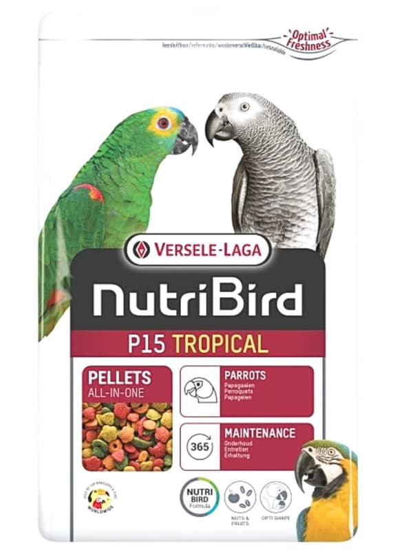 Versele Laga NutriBird P15 Tropical-Maintenance 1kg - granulat för stora papegojor