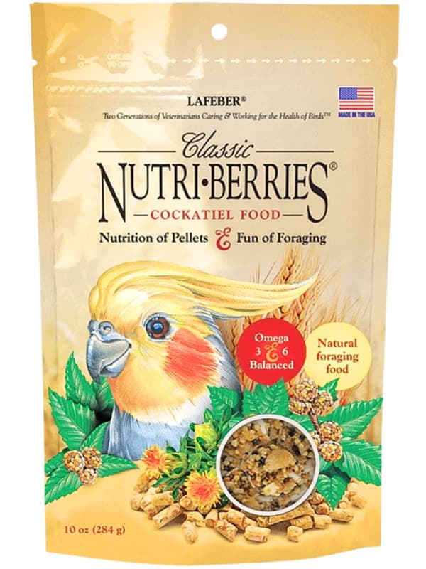 Lafeber NutriBerries Classic -kakaduille - Pallonmuotoinen ruoka pienille ja keskikokoisille papukaijoille