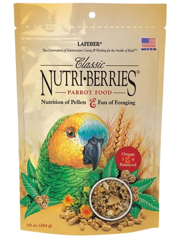 Lafeber NutriBerries Original Classic - Kulformat foder för medelstora och stora papegojor 284 g