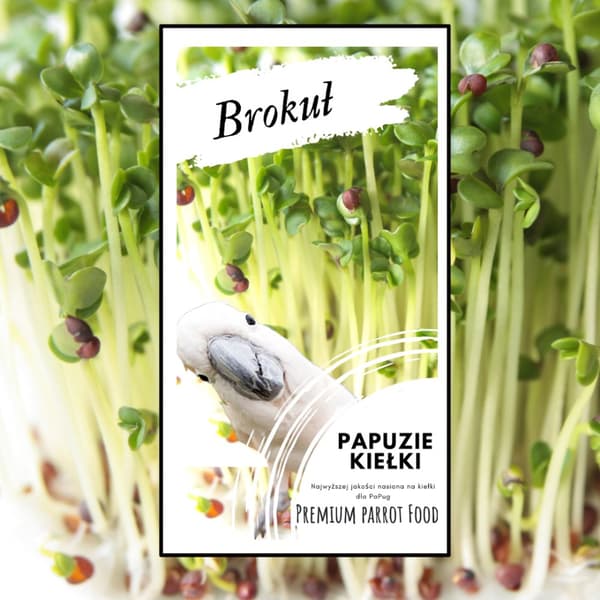 Premium papegojfoder | Broccoli | Frön för groddar | för papegojor 50 g