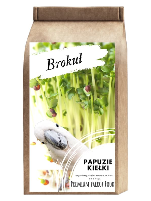 Premium papegojfoder | Broccoli | Frön för groddar | för papegojor 50 g