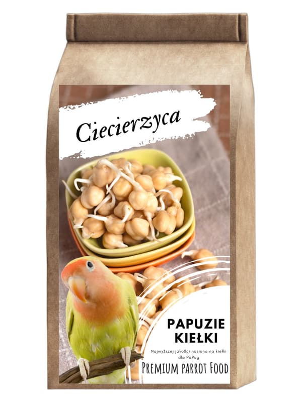 Premium papukaijanruoka | Kikherneet | Siemenet idätykseen | papukaijoille 50 g