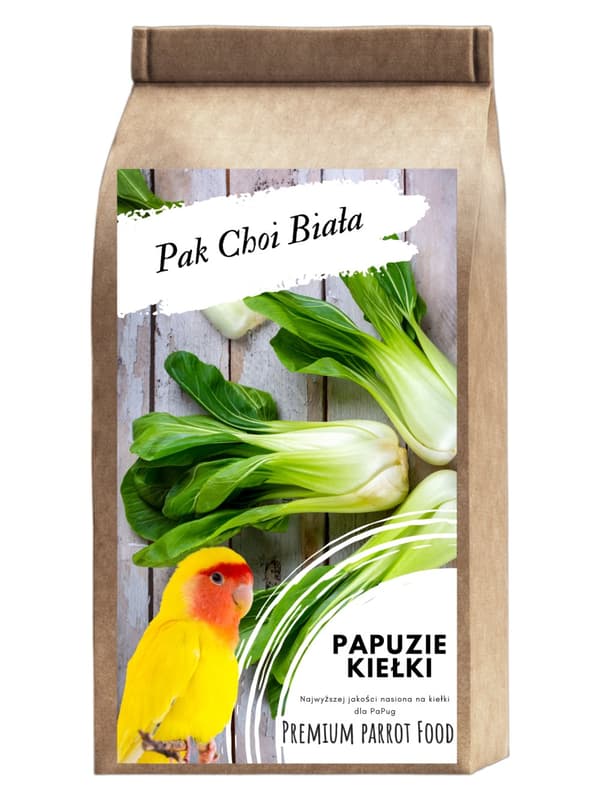 Premium papegojfoder | Pak Choi Vit | Frön för groddar | för papegojor 50g
