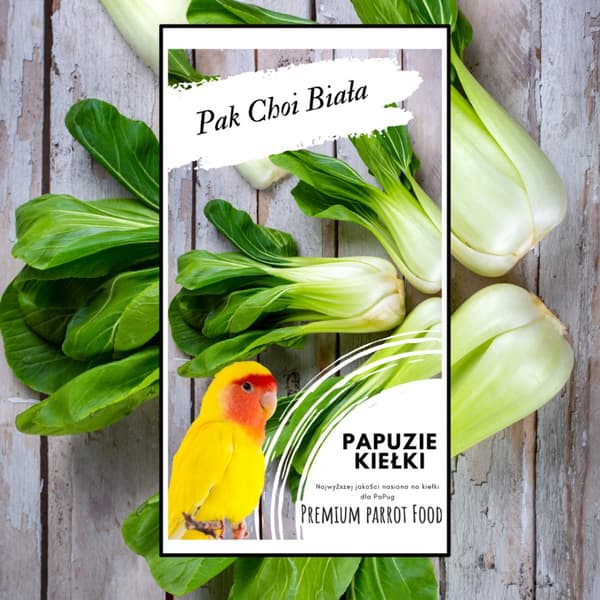 Premium papegojfoder | Pak Choi Vit | Frön för groddar | för papegojor 50g