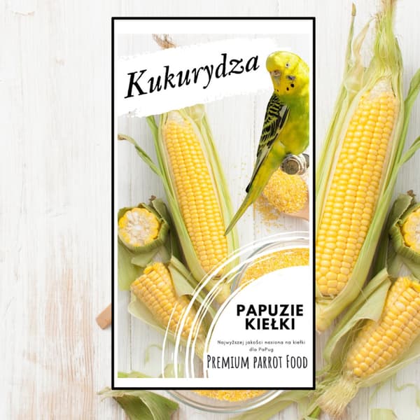 Premium papukaijanruoka | Maissi | Idättävät siemenet | papukaijoille 50 g