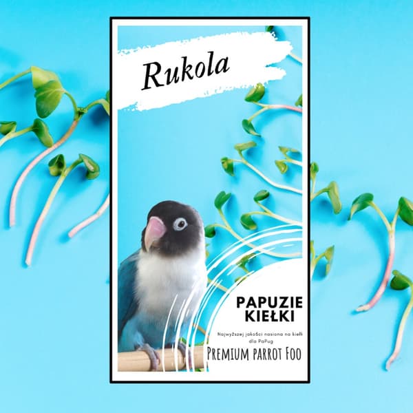 Premium papegojfoder | Rucola | Frön för groddar | för papegojor 50g