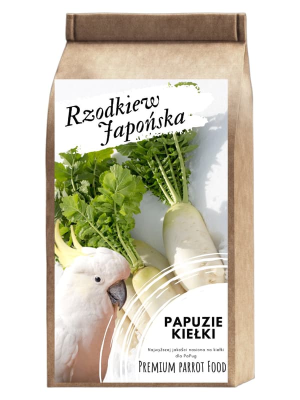 Premium papegojfoder | Daikon-rädisa | Groddfrön | för papegojor 50 g