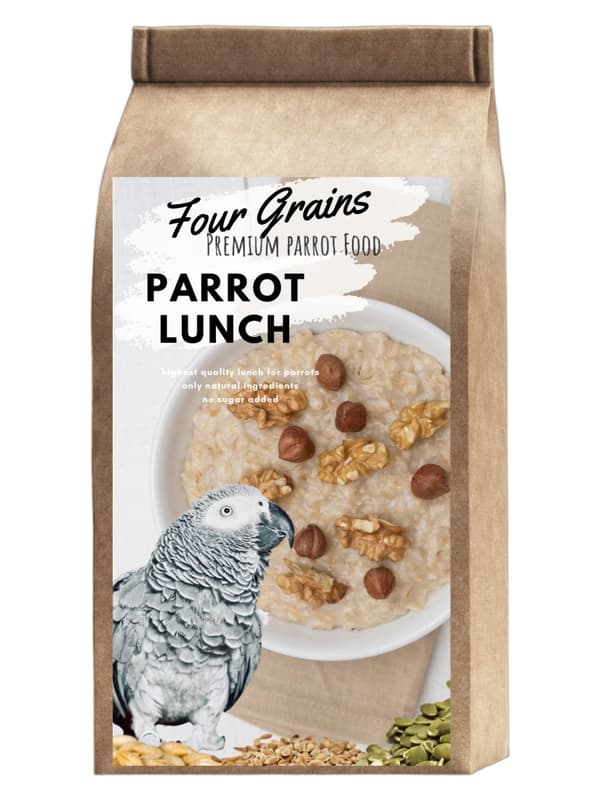 Fyra korn papegojfrukost | Papegojfrukost eller middagsrätt | Varm eller kall mat för papegojor 100 g