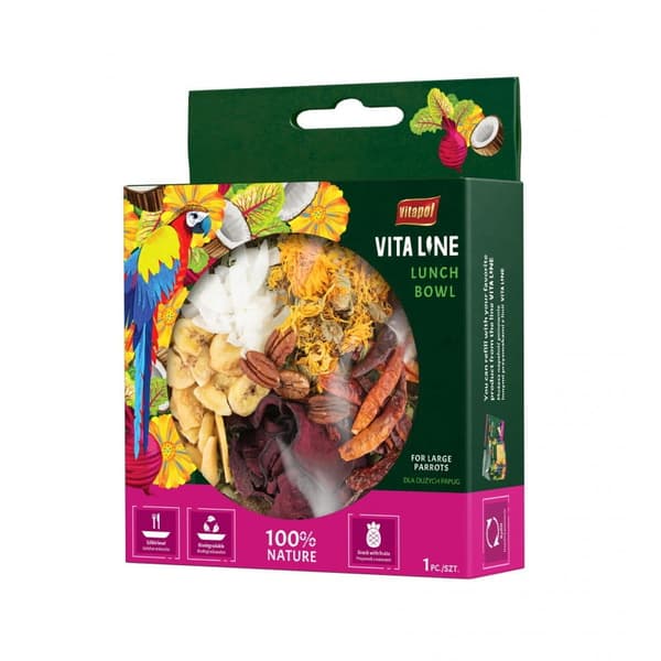 Vitapol Vitaline - Lunchskålssnacks för stora papegojor