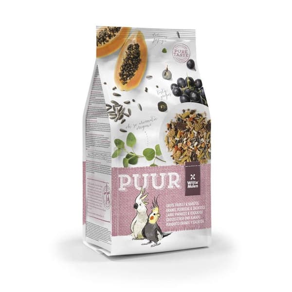 WITTE MOLEN PUUR STOR PARAKIT 750 g | foder avsett för nymfparakiter, kakaduor och andra australiska papegojor