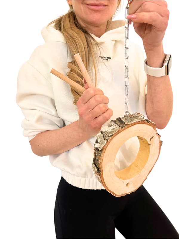 Pyöreä keinu orsilla - pienille papukaijoille