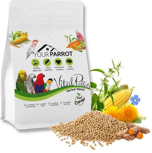 Din papegoja - Vital Pellets örtblandning - granulat för medelstora och stora 900 g