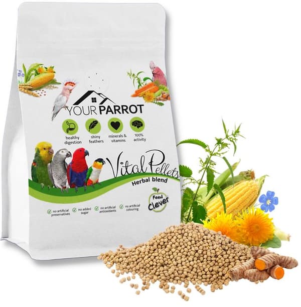 Din papegoja - Vital Pellets örtblandning - granulat för medelstora och stora 3 kg