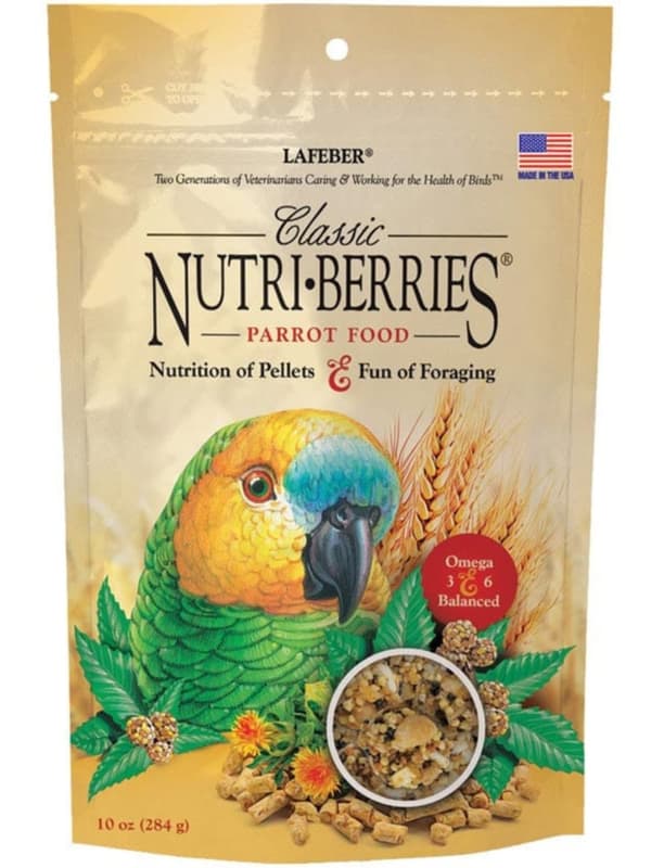 Lafeber NutriBerries Original Classic - Pallonmuotoinen ruoka keskikokoisille ja suurille papukaijoille NÄYTE 28g