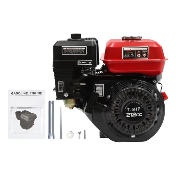 Benzinmotor, 7,5 HK effekt, luftkølet kølesystem,Rød