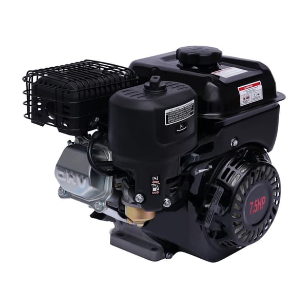 4-takts benzinmotor, 7,5 HK effekt, 3600 omdrejninger pr. minut,sort