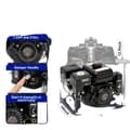 Miniatyrbillede 1 af 4: Benzinmotor, 7,5 HK effekt, 212 cc slagvolumen, elektrisk startmulighed
