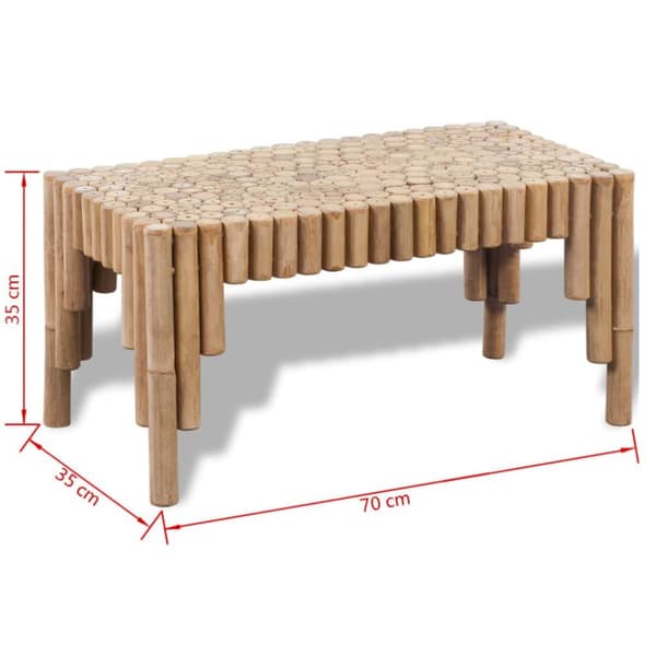 vidaXL Soffbord bambu
