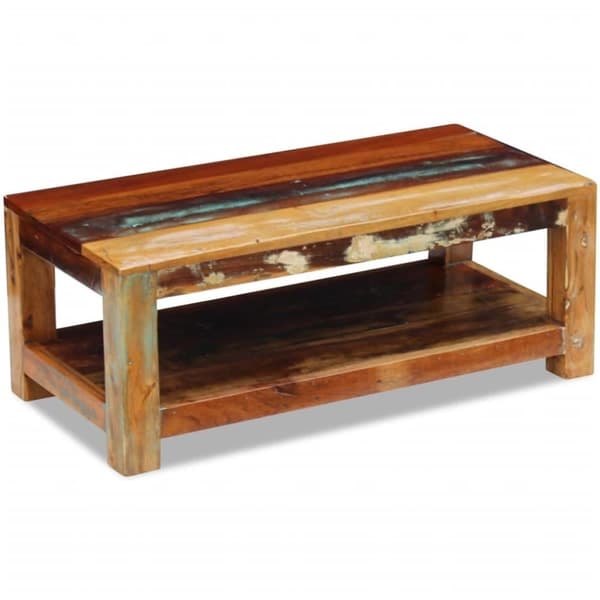 vidaXL sofabord 90x45x35 cm massivt genbrugstræ
