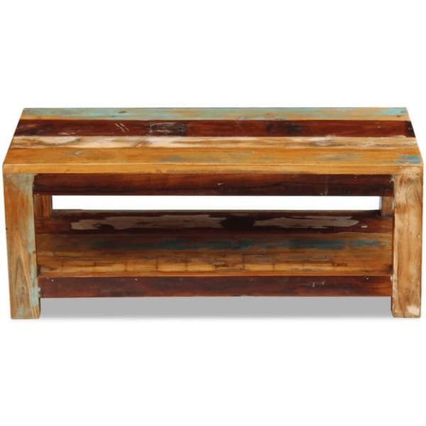 vidaXL sofabord 90x45x35 cm massivt genbrugstræ