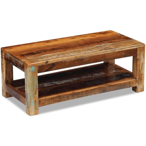 vidaXL sofabord 90x45x35 cm massivt genbrugstræ