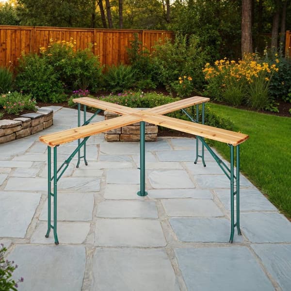 Ståbord Quattro 241 x 241 x 103 cm - brun
