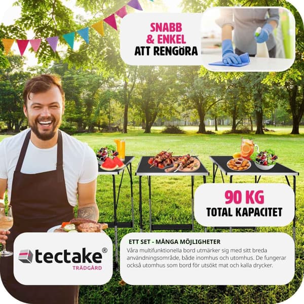 Arbetsbänk 3st - svart