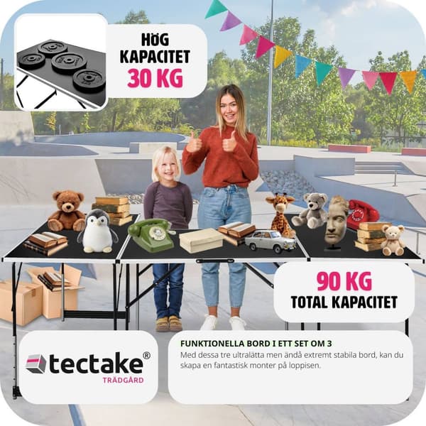 Arbetsbänk 3st - svart
