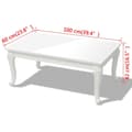 Miniatyrbilde 5 av 7: vidaXL Sofabord 100x60x42 cm høyglans hvit change2