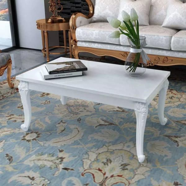 vidaXL Sofabord 100x60x42 cm høyglans hvit change2
