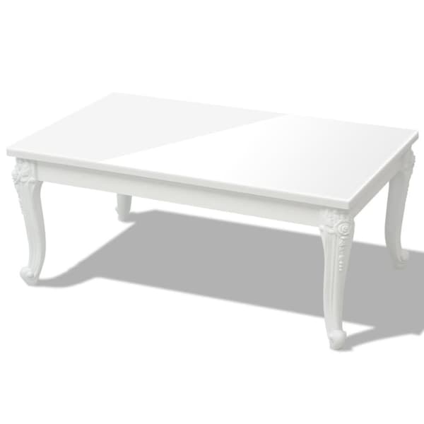 vidaXL Sofabord 100x60x42 cm høyglans hvit change2